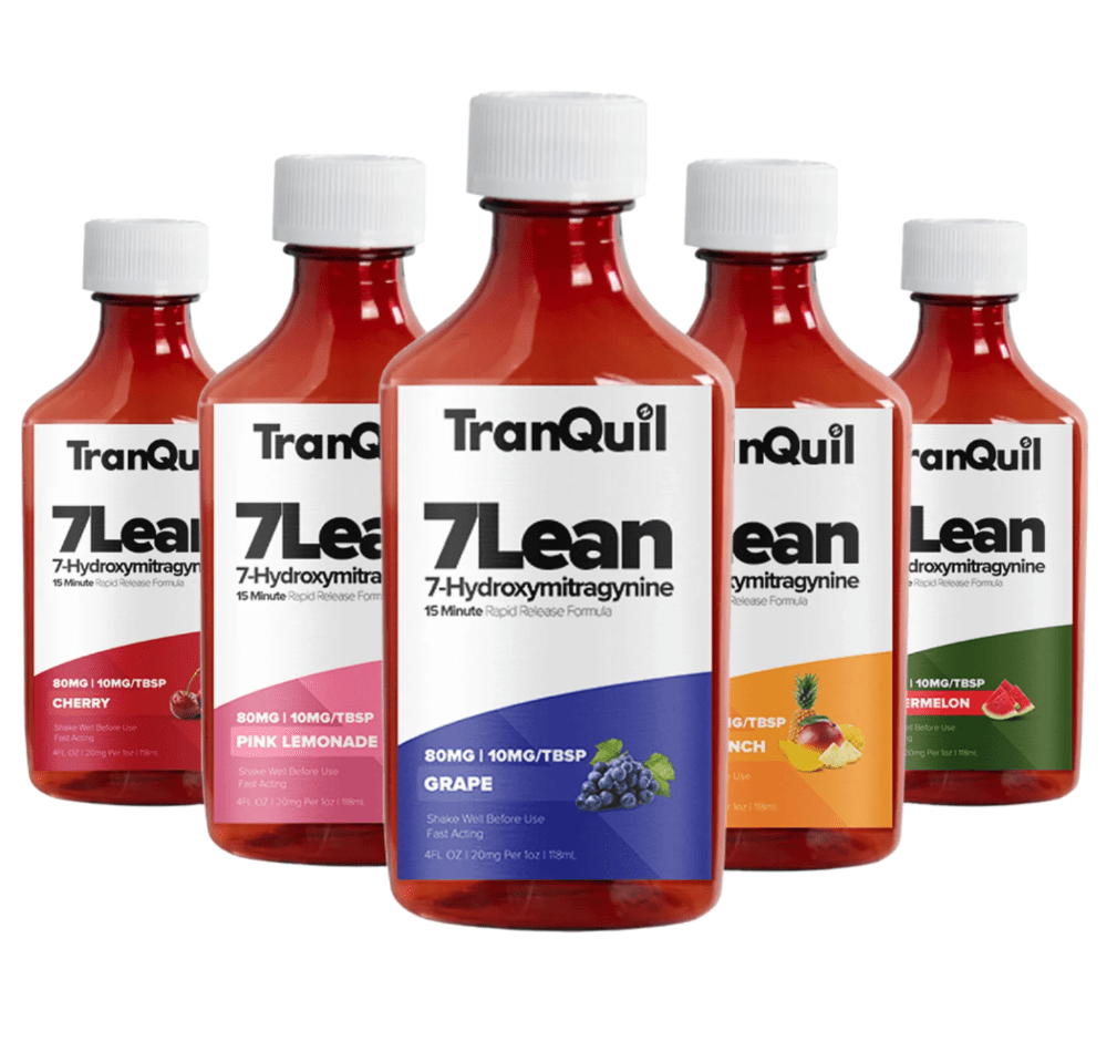 Tranquil 7Lean 80mg 7OH Lean Syrup; 5 Flavor Bundle - Tranquil